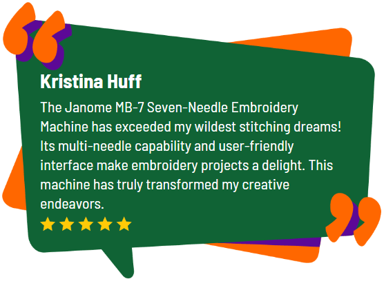 Janome MB-7 Seven-Needle Machine customer review