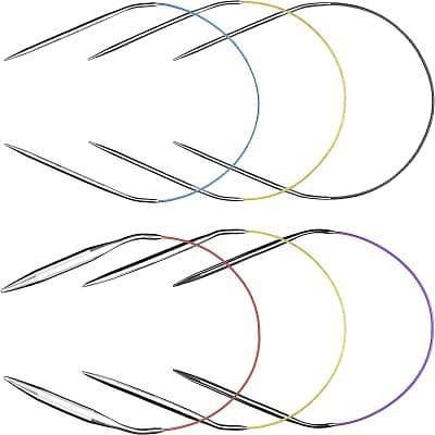 16 inch Circular Knitting Needles Set Knitting Kit Size 2 6 12